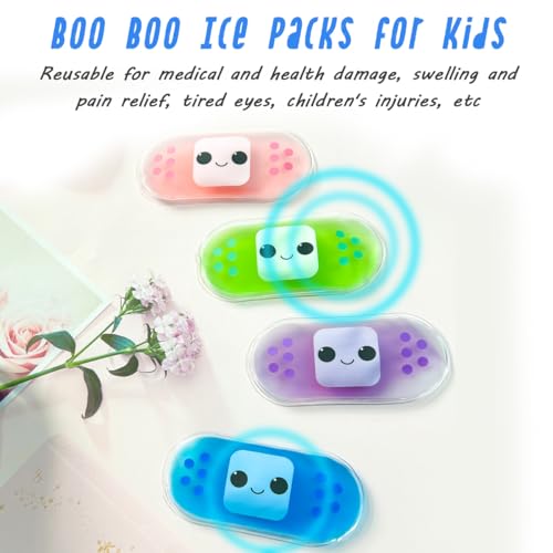 Kids Ice Pack, Hot or Cold Pack Gel Cooling Pad, Reusable for Injuries Medical Health,Swelling and Pain Relief, Tired Eyes, Child Injury, Headache, Sinus Relief (Set of 4) (Pack of 3) - size: Medium (Pack of 3)