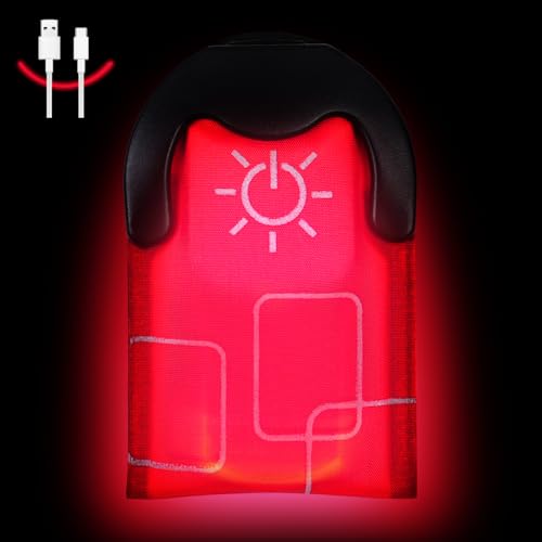 Aucuu Reflective Running Gear Set, Magnetic LED Clip Lights, Rechargeable Magnet Clip, Running Safety Lights with 3 Lighting Modes, High Visibility, Brightly Luminous for Night Running, Cycling - color: #3 Red