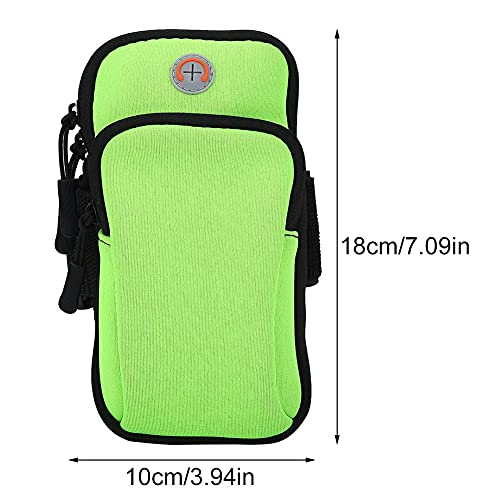 Phone Armband for Running, Outdoor Sport Running Jogging Exercise Gym Arm Wrist Pouch Armband Phone Cases Bag (Green) - color: Green
