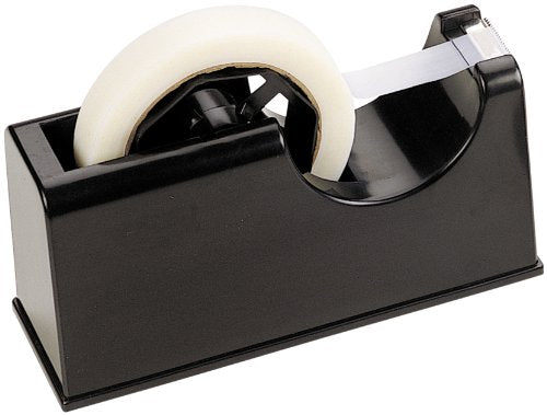 Officemate 2-in-1 Tape Dispenser - Heavy Duty Desktop Holder for 1-Inch and 3-Inch Core Tape Rolls, Impact-Resistant Build, Non-Slip Base, Office Supplies Essential, Black - size: (Pack of 1)