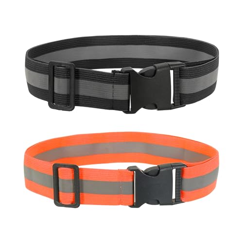 Reflective Safety Belt Adjustable - color: Fluorescent Orange/Black