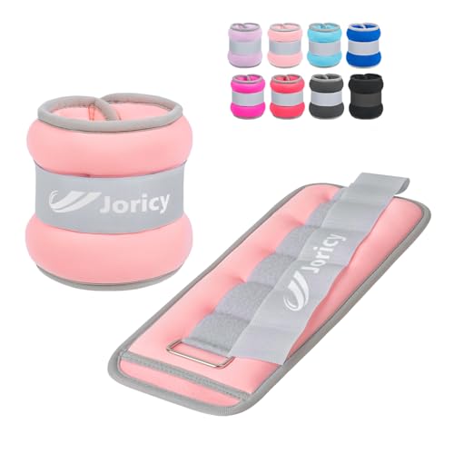 Ankle Weights A Pair of 1/2/3/4/6/8/10/12/20 LBS Wrist Leg Arm Weights for Women Men with Straps, Strength weighted for Physical Therapy Running Walking Home Fitness Gym Workout Weight Loss - color: Light Pink