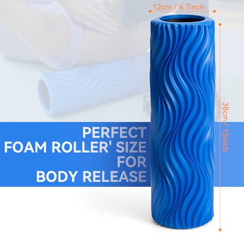 SUBCULTUREPICK Medium Density Foam Roller for Deep Tissue Muscle Massage - color: Blue