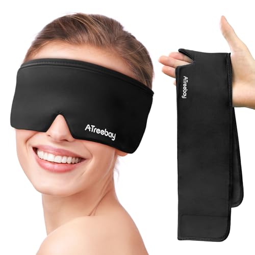 Cooling Eye Mask for Puffy Eyes, FSA Eligible HSA Reusable Eye Ice Pack - color: Black