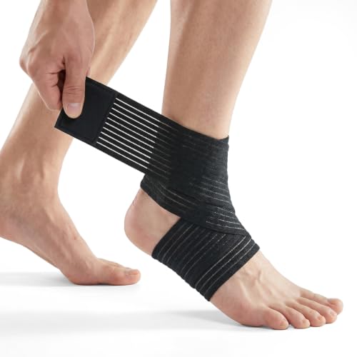 2 Pack Ankle Support Brace Elastic Breathable Wrap Arch Support Bandage
