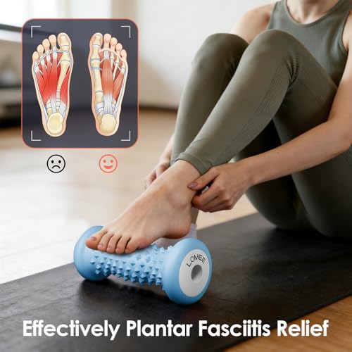 Foot Roller Massager for Plantar Fasciitis, Foot Arch and Heel Pain Relief - color: Blue