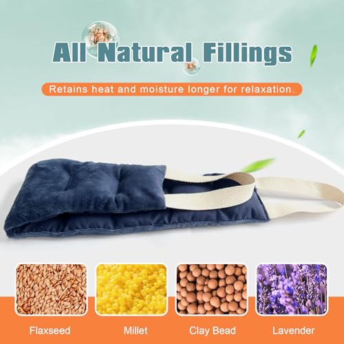 UNCN Heating Pad for Neck Shoulders & Back Microwavable Wrap Lavender Scent - color: Navy Blue
