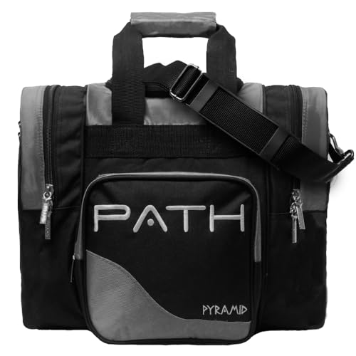 Pyramid Path Pro Deluxe Single Bowling Ball Tote - Holds One Ball, One Pair Shoes Up to Mens 15 - color: Silver