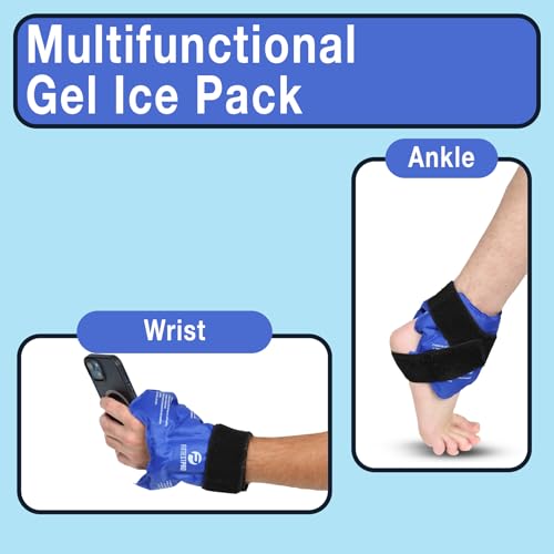 Fittest Pro Ankle Ice Pack Wrap for Swelling, Ice Pack for Injuires Reusable Cold Pack Wrap Hot Cold Therapy Ankle Ice Wrap for Sprained Ankles, Achilles Tendonitis - style: Ankle