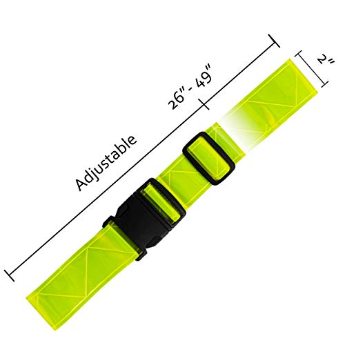 2-4 Pack - Reflective Glow Belt Safety Gear, Pt Belt, for Running Cycling Walking Marathon Military - style: 2 Pack