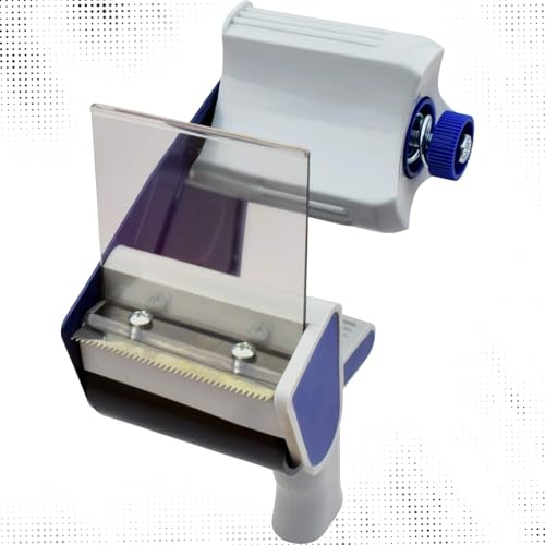 Packing Tape Dispenser Gun - 3 Inch Wide, Handheld Tape Gun with 1 Bonus Clear Packaging Tape, Shipping Tape for Sealing, Storing, and Moving Boxes, 1 Pack