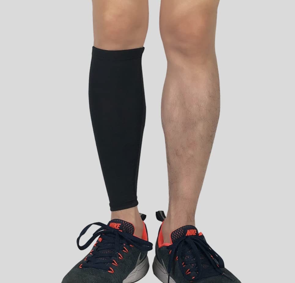 2 Pack Pro Soccer Leg Sleeves Socks/Compression for Calf - over the calf,ootball, baseball, basketball,rugby - color: Black