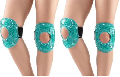 Reusable Knee Cold Pack - Gel Ice Wrap for Pain Relief & Swelling Reduction, Flexible Cold Therapy for Knee Surgery Recovery, Arthritis, Joint Pain, Injuries, Bruises (4 Packs) - size: knee-sized (Pack of 2)