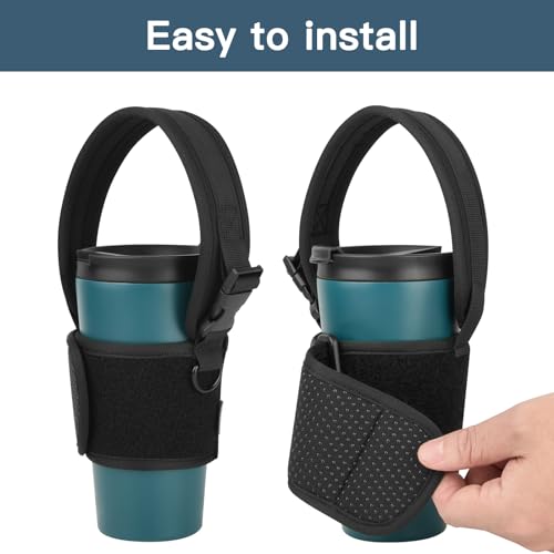 Xxerciz Tumbler Carrier Holder Water Bottle Holder with Adjustable Shoulder Strap Portable Water Bottle Sling for Walking - color: Portable