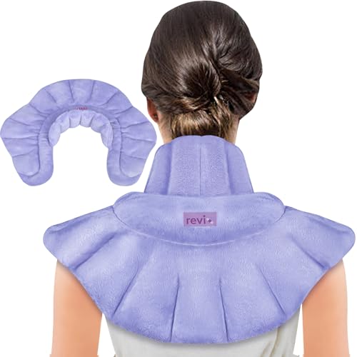 REVIX Microwave Heating Pad for Neck and Shoulder, Weighted Herbal Wrap - color: Orchid