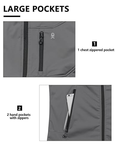 Little Donkey Andy Men's Lightweight Golf Vest Outerwear - color: Reflective Gray, size: Small