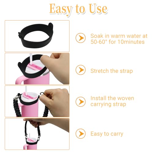 Water Bottle Handle Strap - color: Black