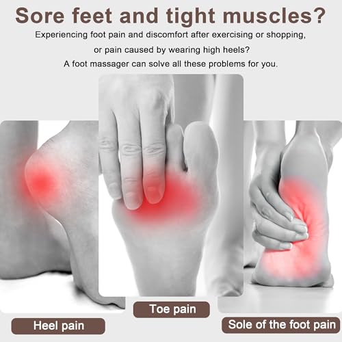 Heated Cordless Foot Massager for Plantar Pain Relief & Swelling for Ankle, Feet and Blood Circulation, Perfect Gifts for Men Women, Dad Mom (Birthday, Holiday)