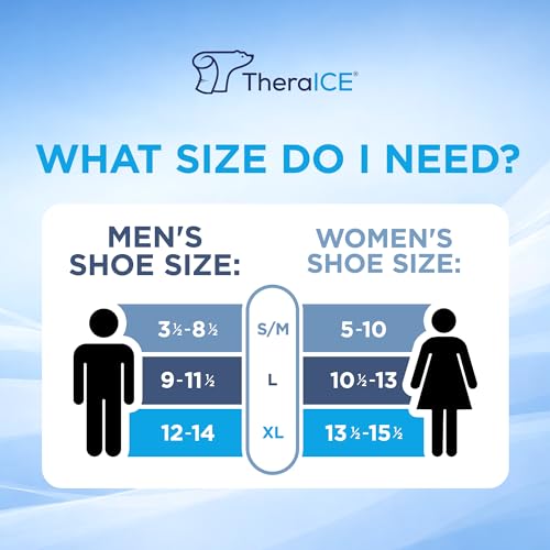 TheraICE Ankle Ice Pack Wrap, Achilles Tendonitis Brace, Plantar Fasciitis - size: Large, style: Original (Pack of 2)