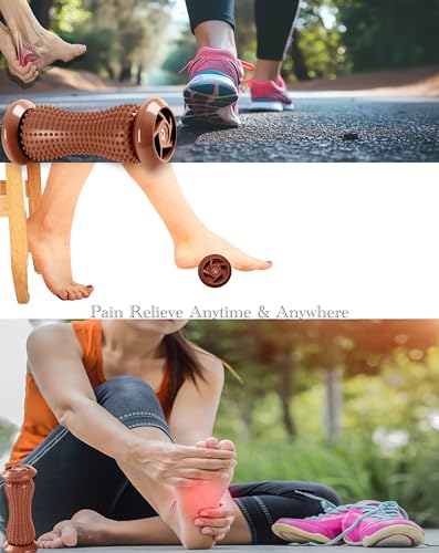 ChiFit Manual Foot Massager Roller for Plantar Fasciitis Relief, Portable Deep Tissue Muscle Massage Roller for Foot Arch and Heel Pain, Effective Reflexology Tool Relax The Nerves (Coffee) - color: Coffee