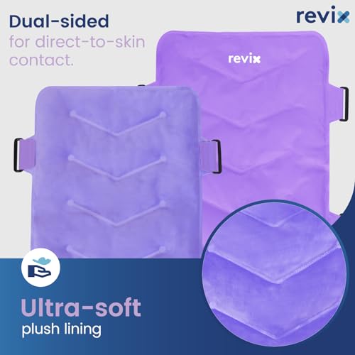 REVIX Extra-Large Back Ice Pack, Reusable Cold Packs for Full Back Relief - color: Purple
