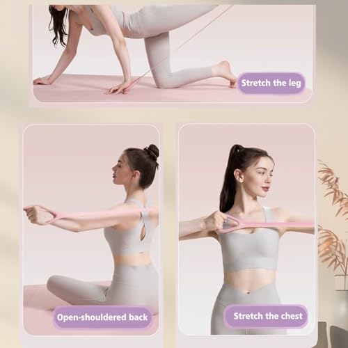 Figure 8 Fitness Resistance Bands with Handles for Working Out - color: 3 color