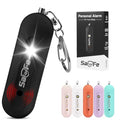 Personal Safety Alarm - Waterproof Rechargeable Security Alarm - 140dB Extra Loud Siren & Strobe Light - Self Defense Keychain - Gift for Women, Teenagers, College Girls, Seniors (Black)