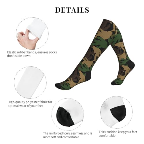 FREEHOTU Compression Knee High Socks for Women/Men Circulation 15-20 Mmhg - color: Camo Sasquatch