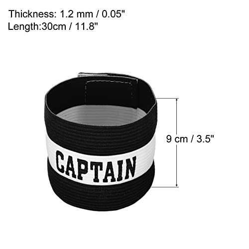PATIKIL Captain's Armband, Elastic Arm Band for Soccer Training - color: Black