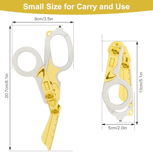 6-in-1 Heavy-Duty Emergency trauma shears (Gold) - color: Gold