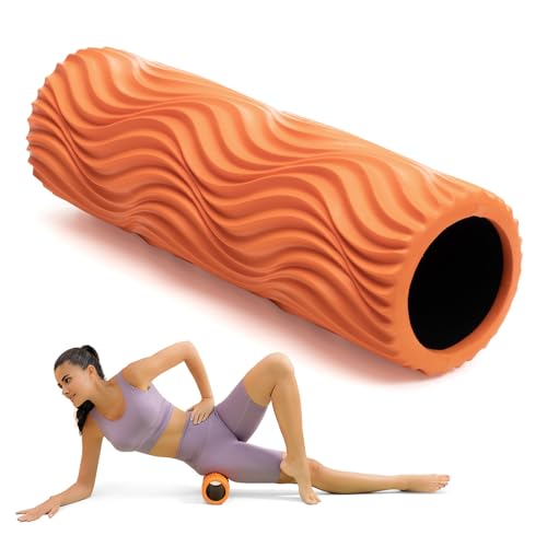 SUBCULTUREPICK Foam Roller Muscle Massage Roller for Back Pain & Stretching - color: Orange