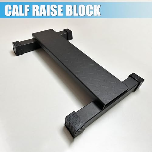 BLUSLM Steel Calf Raise Bar, Standing Machine for Stretching, Squat, Foot Stretch, Anti-Slip Solid Block - color: Black