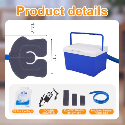 Cold Therapy Ice Machine for Knee After Surgery, Ice Machine for Shoulder After Recovery Care - Cryotherapy Freeze Kit with Universal Pad for Joint Ice Therapy, Post-Surgery Pain Relief Device
