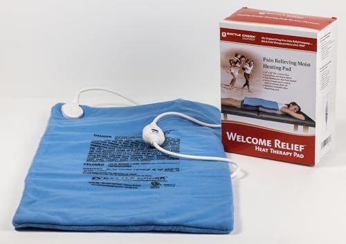 Battle Creek Welcome Relief Moist or Dry Heating Pad, 14" X 24", Washable, Fast-Heating - size: 14" x 24"