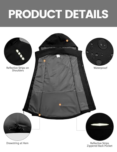 Little Donkey Andy Men's Hooded Cycling Vest - color: Black, size: X-Large