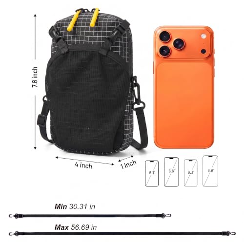 Backpack Strap Attachment Bag, Portable Phone Pocket & Water Bottle Holder Pouch for Outdoor Hiking, Travel, Cycling (Black) - color: Black