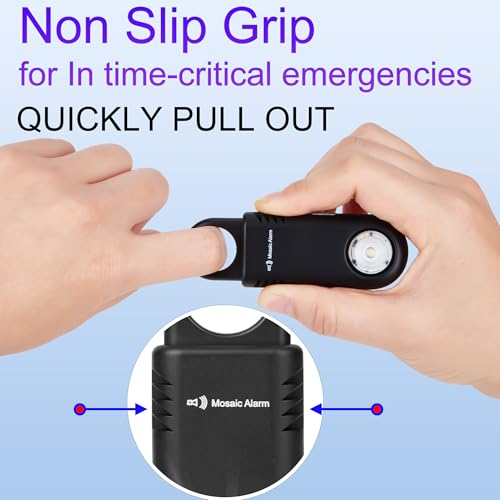 Rechargeable 135dB Personal Alarm Ultra Bright Flashlight & Strobe Light - color: Hot Pink