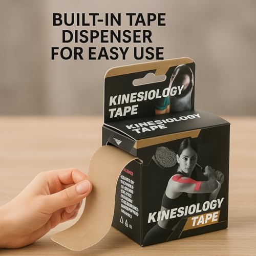 Kinesiology Tape Precut Strips with Dispenser