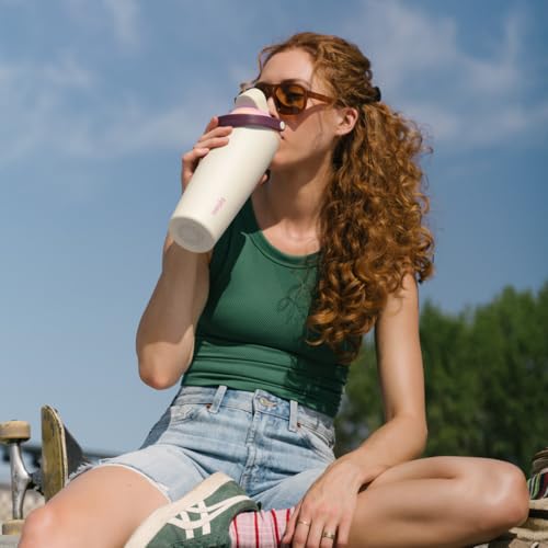 Owala FreeSip Sway Stainless Steel Water Bottle 40 oz Angel Food Cake - color: Angel Food Cake, size: 40 Ounces