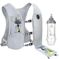 N NEVO RHINO Running Vest with 350ML TPU Soft Flask,Adjustable Chest Straps - color: Gray