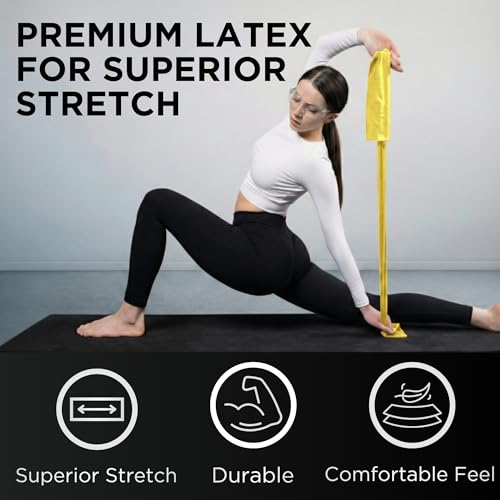 THERABAND Resistance Bands Set, Elastic Bands for Exercise & Physical Therapy, Strength Training for Upper & Lower Body Fitness - size: 3 Pack, style: Latex Beginner