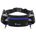 Number-one Running Belt with Water Bottles(2 x 175ML), Hydration Belt Waterproof Waist Pack Bag Fits iPhones Adjustable Sports Waist Pouch for Marathon Running Hiking Cycling - color: Blue
