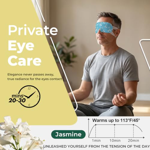 16 Packs Steam Eye Masks for Dry Eyes, Self Heating Warm Compress, Jasmine - color: Jasmine