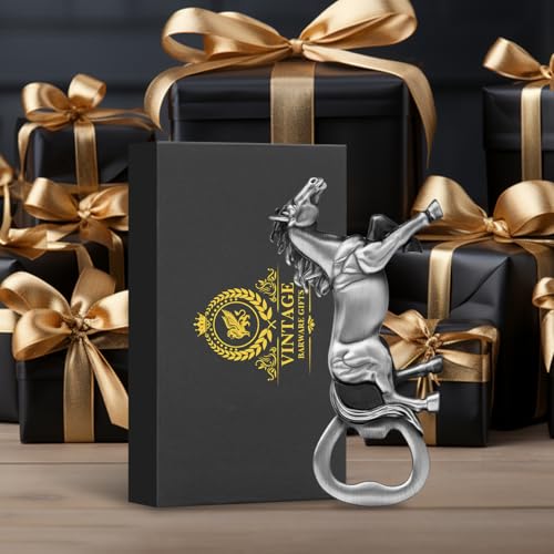 Horse Bottle Opener, Equestrian Gifts Horse Gifts for Women Men - color: Silver with Gift Box