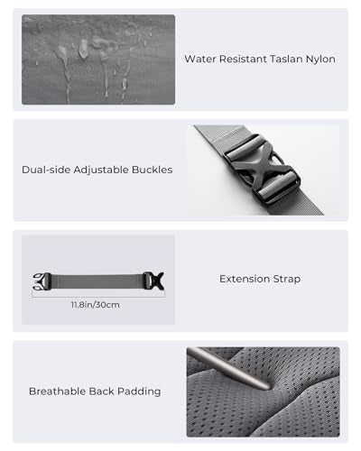 2.5L Fanny Pack for Women Men, RFID Blocking Crossbody Belt Bag, Gray - color: Gray