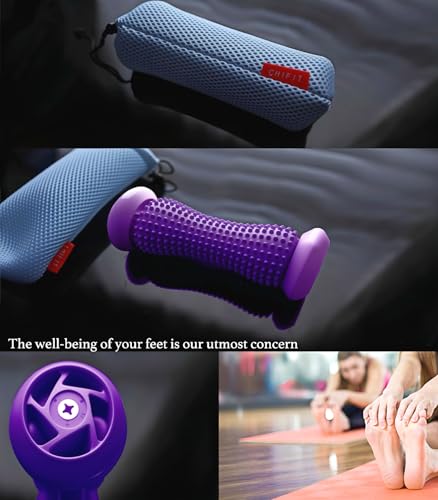 ChiFit Manual Foot Massager Roller for Plantar Fasciitis Relief, Portable Deep Tissue Muscle Massage Roller for Foot Arch and Heel Pain, Effective Reflexology Tool Relax The Nerves (Rose Purple) - color: Rose Purple