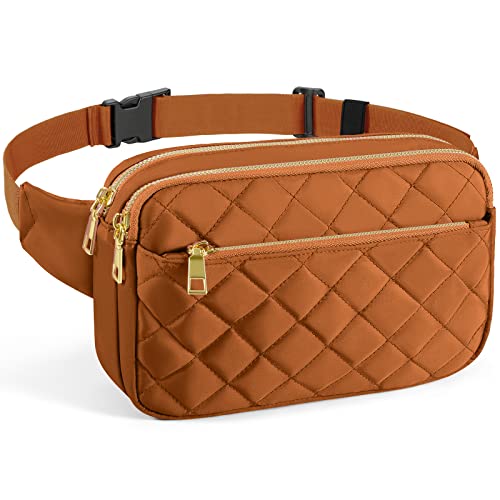 CXWMZY Fashion Fanny Packs for Women & Men, Girls Boys Teens Waist Bag Hip Bum Bag Cute Fanny Pack Casual Bum Bag with Multi-Pockets Adjustable Belts for Disney Traveling Cycling Running (Brown) - color: Brown