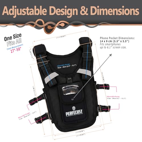 Running Hydration Vest with POV Camera Phone Pocket — Includes 1.5L Water Bladder — Zero-Bounce Stability, Adjustable Straps — Lightweight Reflective Hiking Backpack for Women & Men - color: BLACK