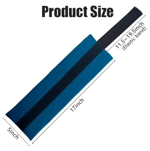 2PCS 5"x17" Ice Pack Sleeve - Reusable and Multi-use Ice Pack Bag for Cold Compress for Inflammation, Pain Relief of Shoulder, Thighs, Back with Adjustable Strap(Ice Packs Not Included)