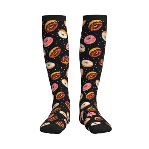 Compression Socks Circulation 15-20 Mmhg Knee High - color: Donut Black